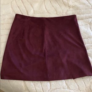 Faux Suede Skirt